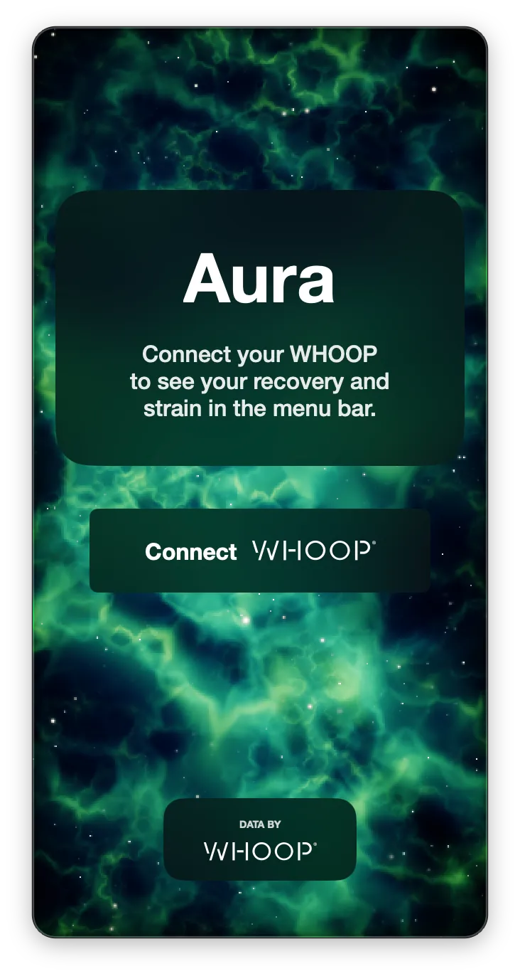 Aura Login/Onboarding View